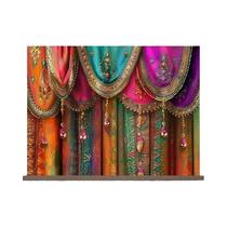 Banner Temático Indiano Em Tecido De Poliéster Durável Para Casamentos, Festivais E Fundos De