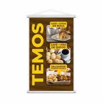 Banner Temos Café Bolo Pão De Queijo Salgados Grande Banner Temos Café Bolo Pão De Queijo Salgados Grande