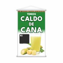 Banner Temos Caldo de Cana Bebida Preço Lona 80x50cm