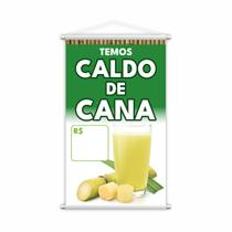 Banner Temos Caldo de Cana Preço Bebida Lona 60x40cm Banner Temos Caldo de Cana Preço Bebida Lona 60x40cm