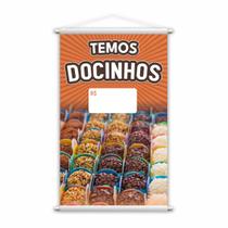Banner Temos Docinhos Festa Brigadeiro Preço 60x40cm Banner Temos Docinhos Festa Brigadeiro Preço 60x40cm