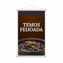 Banner Temos Feijoada Restaurante Comida Lona 60x40cm