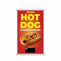 Banner Temos Hot Dog Diversos Sabores Lanche 80X50Cm Banner Temos Hot Dog Diversos Sabores Lanche 80X50Cm