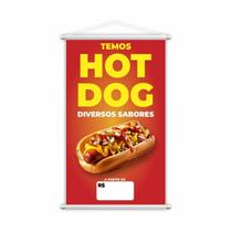 Banner Temos Hot Dog Diversos Sabores Lanche Preço Grande