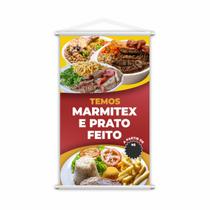 Banner Temos Marmitex e Prato Feito Restaurante 80x50cm
