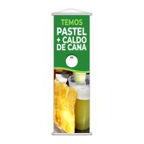 Banner Temos Pastel e Caldo de Cana Lanche Preço 100x30cm Banner Temos Pastel e Caldo de Cana Lanche Preço 100x30cm