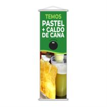 Banner Temos Pastel e Caldo de Cana Preço Lanche 100x30cm Banner Temos Pastel e Caldo de Cana Preço Lanche 100x30cm