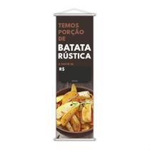 Banner Temos Porções Batata Rustica Lanches Lona 100X30Cm Banner Temos Porções Batata Rustica Lanches Lona 100X30Cm