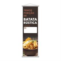 Banner Temos Porções De Batata Rustica Lanches Lona 100X30Cm Banner Temos Porções De Batata Rustica Lanches Lona 100X30Cm