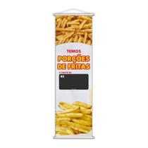 Banner Temos Porções de Fritas Comida Lanches Lona 100x30cm