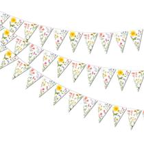 Banner triangular Funmemoir Wildflower Vintage Floral x3