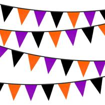 Banner triangular GCQQ Halloween de 39 pés com 42 bandeiras de flâmula