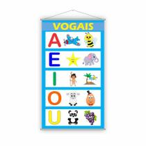 Banner Vogais Pedagógico Escolar - 120X65Cm Banner Vogais Pedagógico Escolar - 120X65Cm