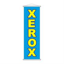 Banner Xerox Impressão Gráfica Serviço Lona Azul 100x30cm