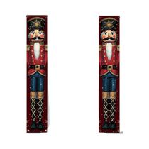 Banners Clássicos Vermelhos De Quebra-Nozes De Natal Para Varanda 71 X 12 Polegadas Decorações Para