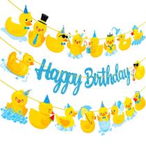 Banners de aniversário CANDY CHEF Duck Happy Birthday, 3 unidades