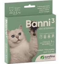 Banni³ Vermifugo Antipulgas Para Gatos Até 2,5kg Ourofino