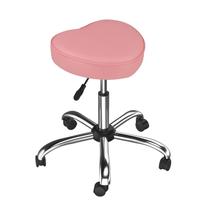 Banqueta Ajustável com Rodízios OmySalon em Couro PU Rosa Pink Banqueta Ajustável com Rodízios OmySalon em Couro PU Rosa Pink