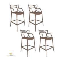 Banqueta Allegra Top Chairs Fendi - kit com 4