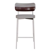 Banqueta Alloa Fixa com 4 Pés 50 x 44,7 x 163,5cm com 1 Unidade Cinza/Café/Branco Epoxi Banqueta Alloa Fixa com 4 Pés 50 x 44,7 x 163,5cm com 1 Unidade Cinza/Café/Branco Epoxi