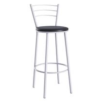 Banqueta Alta Aço com Assento Estofado Multimóveis CR50261