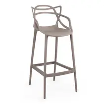 Banqueta Alta Allegra com Encosto Design Cozinha/Bancada 75cm - Fendi