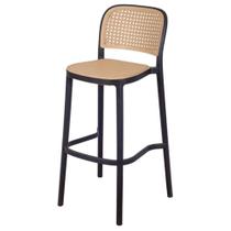 Banqueta Alta Amis Polipropileno Preto