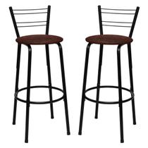 Banqueta Alta Bancada Banco Cozinha Americana Gourmet Acabamento Da Estrutura Preto Itagold