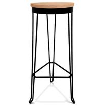 Banqueta Alta Banco Guatemala Estilo Industrial - Preto/Jade