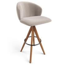 Banqueta Alta Bar Cozinha Sala de Jantar Bar Mia L02 Bouclê Creme - Lyam Decor Banqueta Alta Bar Cozinha Sala de Jantar Bar Mia L02 Bouclê Creme - Lyam Decor