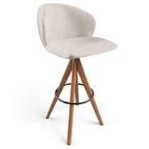 Banqueta Alta Bar Cozinha Sala de Jantar Bar Mia L02 Linho Cru - Lyam Decor
