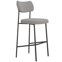 Banqueta Alta Bar Cozinha Sala De Jantar Preto Elira L02 Linho Cinza Escuro Lyam Decor Banqueta Alta Bar Cozinha Sala De Jantar Preto Elira L02 Linho Cinza Escuro Lyam Decor