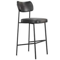 Banqueta Alta Bar Cozinha Sala De Jantar Preto Elira L02 material sintético Preto - Lyam Decor Banqueta Alta Bar Cozinha Sala De Jantar Preto Elira L02 material sintético Preto - Lyam Decor
