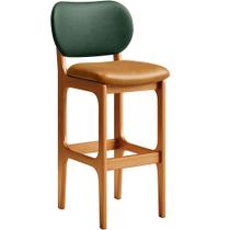 Banqueta Alta Bar Cozinha Sala Jantar Betta L02 Imbuia Facto Verde material sintético Whisky - Lyam Decor