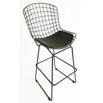 Banqueta Alta Bertoia maciça preta altura 70cm - Poltronas do Sul Banqueta Alta Bertoia maciça preta altura 70cm - Poltronas do Sul