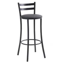 Banqueta Alta com Encosto Fixo Bistrô Preto Banqueta Alta com Encosto Fixo Bistrô Preto