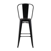 Banqueta Alta com Encosto Iron Industrial