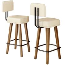 Banqueta Alta com Encosto para Balcão Bancada Área Gourmet
