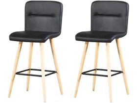Banqueta Alta com Encosto Preto Otello Banqueta Alta com Encosto Preto Otello