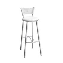 Banqueta Alta com Encosto Vitória Branco