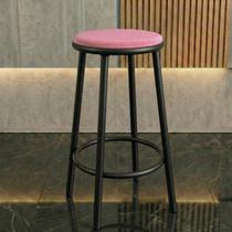 Banqueta Alta Cozinha Bar Restaurante Area Lazer Suede Eva Estrutura Preta:Rosa Banqueta Alta Cozinha Bar Restaurante Area Lazer Suede Eva Estrutura Preta:Rosa