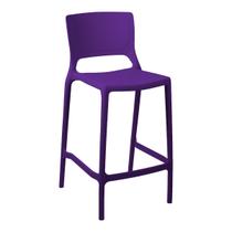 Banqueta Alta Cozinha Roxo Empilhável Urano em Polipropileno Acrilys Banqueta Alta Cozinha Roxo Empilhável Urano em Polipropileno Acrilys