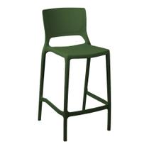 Banqueta Alta Cozinha Verde Musgo Empilhável Urano em Polipropileno Acrilys Banqueta Alta Cozinha Verde Musgo Empilhável Urano em Polipropileno Acrilys