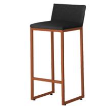 Banqueta Alta Dani Reforçada Decorativa Balcão Bancada Cozinha Bar Área Gourmet Base Bronze material sintético Banqueta Alta Dani Reforçada Decorativa Balcão Bancada Cozinha Bar Área Gourmet Base Bronze material sintético