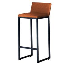 Banqueta Alta Dani Reforçada Decorativa Balcão Bancada Cozinha Bar Área Gourmet Base Preta material sintético Banqueta Alta Dani Reforçada Decorativa Balcão Bancada Cozinha Bar Área Gourmet Base Preta material sintético