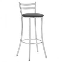 Banqueta Alta em Aço com Encosto