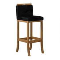 Banqueta Alta em Madeira Maciça Londres