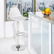 Banqueta Alta Estofada com Base Giratória e Regulagem de Altura - Ícaro