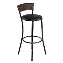 Banqueta Alta Forts Fibra Sintética Argila/Marrom Banqueta Alta Forts Fibra Sintética Argila/Marrom