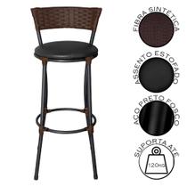 Banqueta Alta Forts Fibra Sintética Tab./Marrom Banqueta Alta Forts Fibra Sintética Tab./Marrom